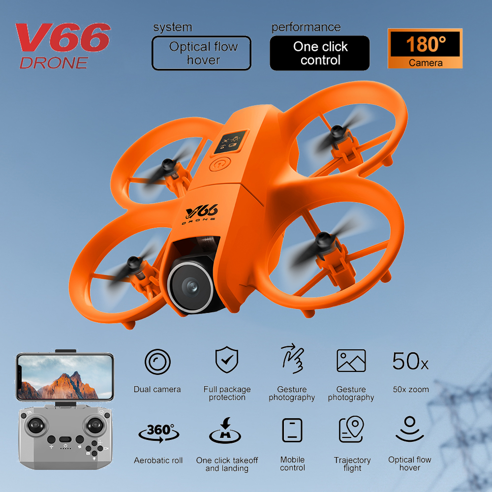 V66 Mini Drone 4k HD Camera Ae - Drone Kit Tricopter ulasan dan harga
